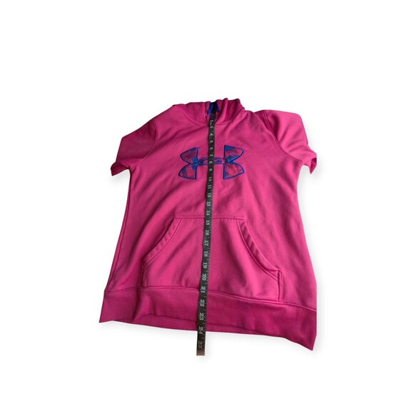 Under Armour Vibrant Pink Hoodie with Blue Accent Size Medium - Picture 14 of 15